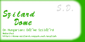 szilard dome business card